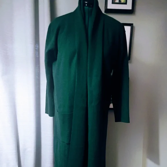 MaxSport Double Knit Shawl Collar Teal Cardigan, Sz L NWT - Picture 10 of 12